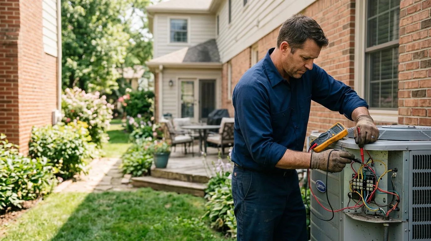 HVAC technician working near Meriden, IA